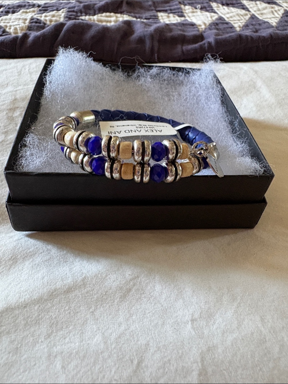 Alex And Ani Uncharted Voyage Ultramarine Adventuress Leather Wrap Bracelet